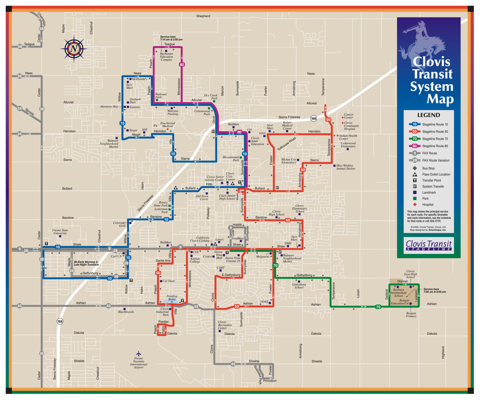 Stageline System Map – Clovis Transit